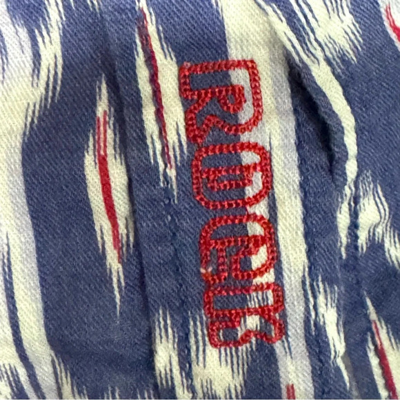 Rock & Roll Cowboy Ikat Southwestern Print Pearl Snap Western Shirt Size Small - Picture 7 of 11